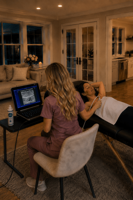 At Home Breast Ultrasound in Nashville, TN 1 breast scanning 1